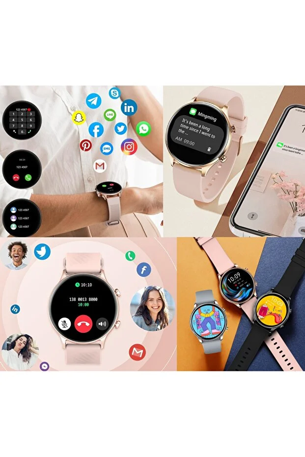 Huawei Mate 70 Uyumlu Su Geçirmez Akıllı Saat Mini 1.32 İnç AMOLED